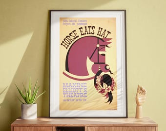 Horse Eats Hat, Vintage Wall Art, Classic Theatre, WPA Poster, Retro Art DIGITAL DOWNLOAD