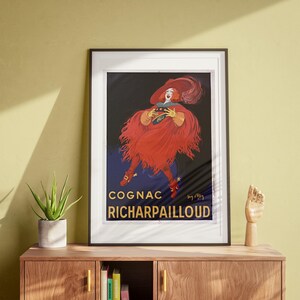 French Cognac, Vintage Wall Art, French Poster, Art Nouveau, Retro Art DIGITAL DOWNLOAD