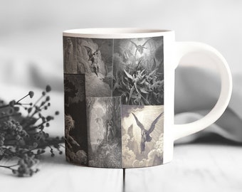 Angels and Demons Mug |  Dante's Inferno, Christian Artwork, Dark Fantasy Art, Paradise Lost