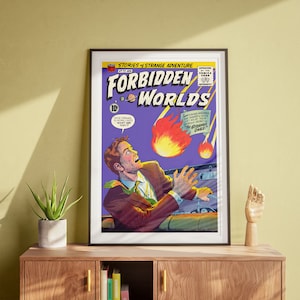 Forbidden Worlds, Vintage Wall Art, Comic Book Poster, Classic Horror, Retro Art DIGITAL DOWNLOAD