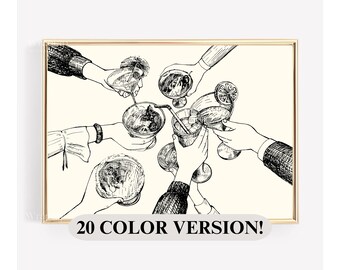Cheers Print, Bar Cart Wall Prints, image 1