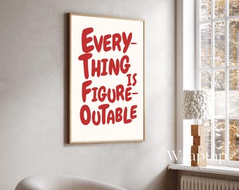 Everything Is Figureoutable Motivational Wall Art, image 7