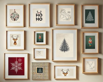 10pcs Christmas Wall Art Printables, image 1