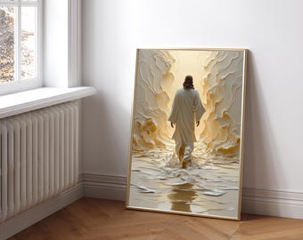 Jesus Walk on Water Printable Wall Art, image 5