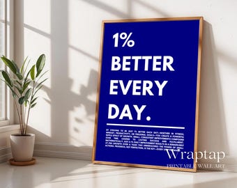 1% Better Everyday Motivational Art Wall Decor, image 7