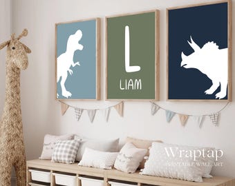 Set of 3 Custom Dinosaur Print for Boys Room, image 8
