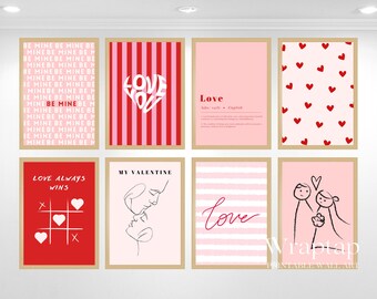 20 Pcs Romantic Valentine's Day Wall Art Prints, image 3