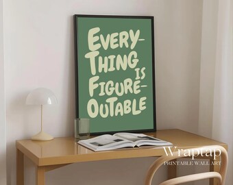 Everything Is Figureoutable Motivational Wall Art, image 6