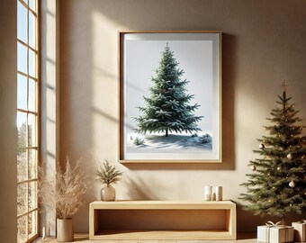 Printed Christmas Tree Art, image 2