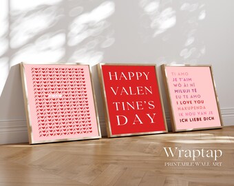 20 Pcs Romantic Valentine's Day Wall Art Prints, image 5