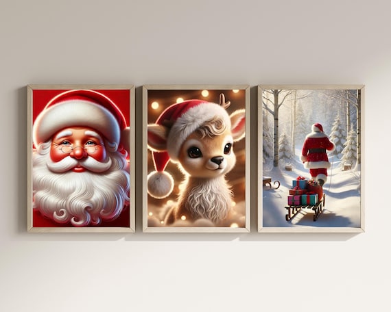 Santa Printables and Christmas Prints