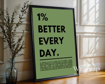 1% Better Everyday Motivational Art Wall Decor, image 6