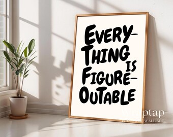 Everything Is Figureoutable Motivational Wall Art, image 2