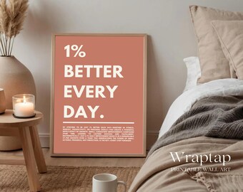 1% Better Everyday Motivational Art Wall Decor, image 8