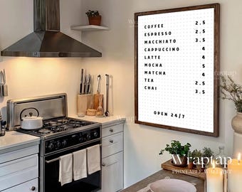 Coffee Bar Menu Art Print, image 4