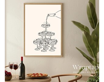 Trendy Wall Art Bar Cart, image 7