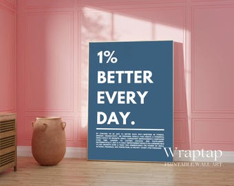 1% Better Everyday Motivational Art Wall Decor, image 4