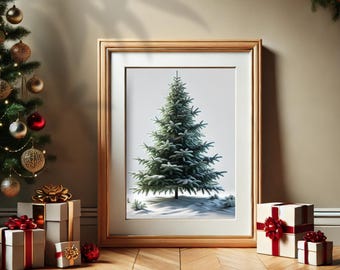 Printed Christmas Tree Art, image 7