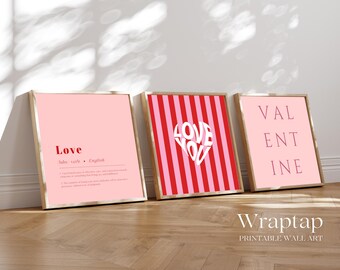 20 Pcs Romantic Valentine's Day Wall Art Prints, image 4