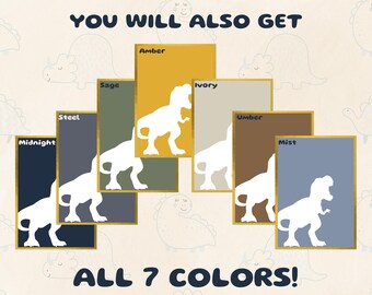 Set of 15 Dinosaur Print for Boys Room, image 3