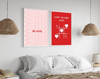 20 Pcs Romantic Valentine's Day Wall Art Prints, image 7
