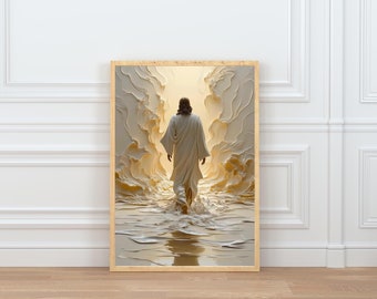 Jesus Walk on Water Printable Wall Art, image 1