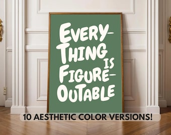 Everything Is Figureoutable Motivational Wall Art, image 1