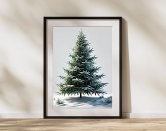 Printed Christmas Tree Art, image 1