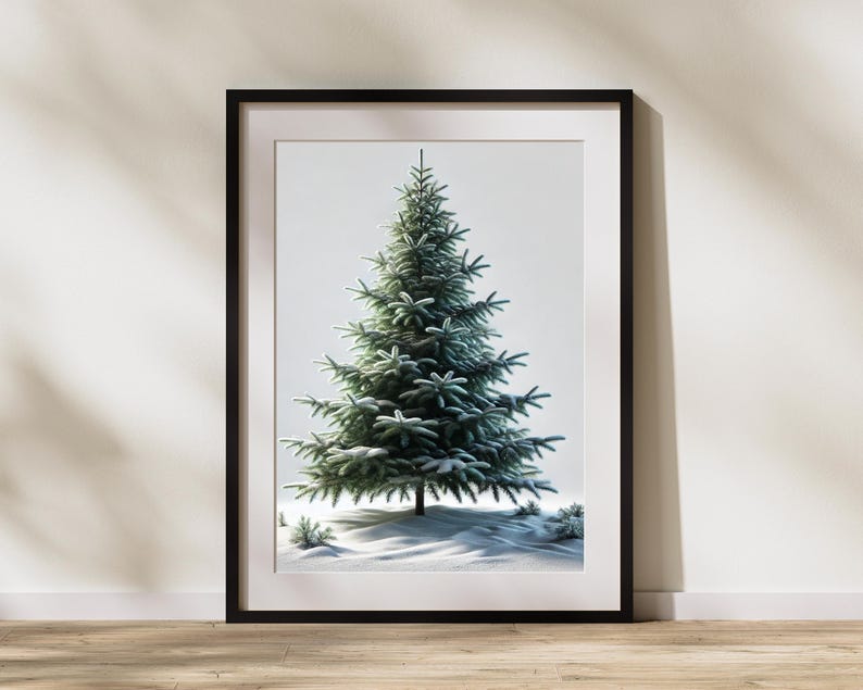 Printed Christmas Tree Art