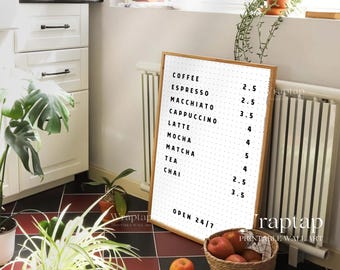 Coffee Bar Menu Art Print, image 3