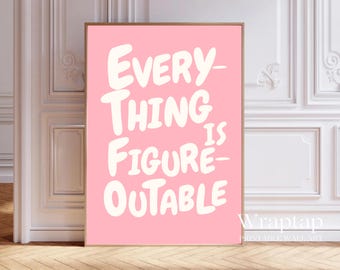 Everything Is Figureoutable Motivational Wall Art, image 9