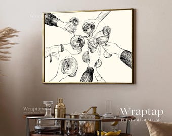 Cheers Print, Bar Cart Wall Prints, image 6