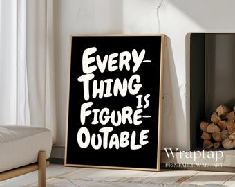 Everything Is Figureoutable Motivational Wall Art, image 3