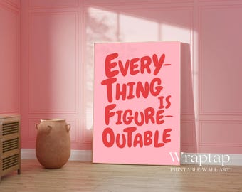 Everything Is Figureoutable Motivational Wall Art, image 5