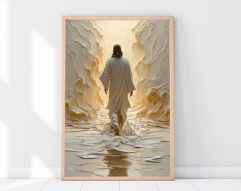 Jesus Walk on Water Printable Wall Art, image 2
