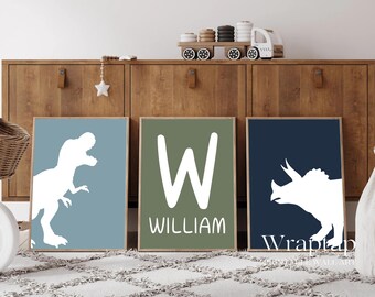 Set of 3 Custom Dinosaur Print for Boys Room, image 3