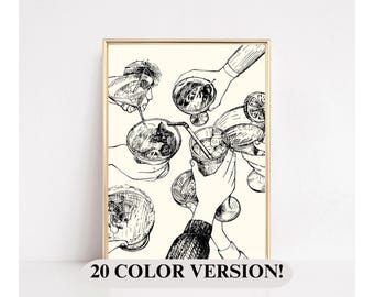 Trendy Bar Cart Art Print, image 1