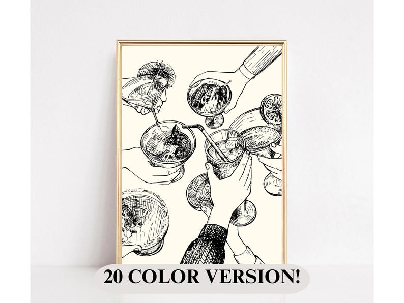 Trendy Bar Cart Art Print