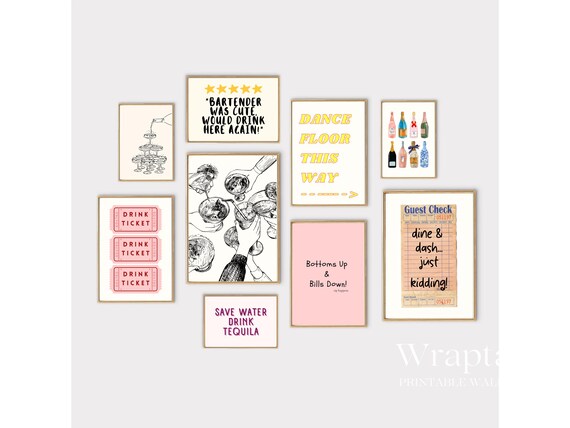 Trendy Wall Art Bar Cart