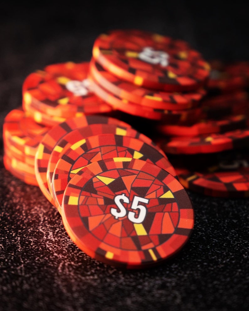 Stainedglass Rainbow Ceramic Poker Chips Genesis Founders Set Etsy