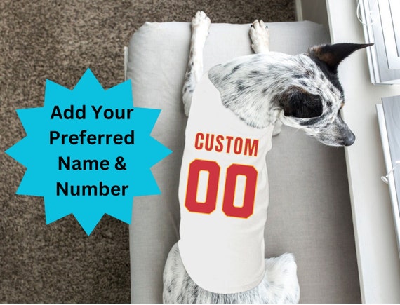 Dog football jerseys personalized hotsell