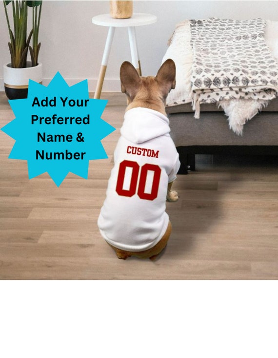 San Francisco 49ers Custom Personalized SMALL BREED Pet Dog Hoodie Football Jersey Etsy UK
