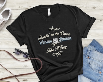 Winslow Arizona Route 66 Unisex Jersey Short Sleeve Tee | Get Your Kicks