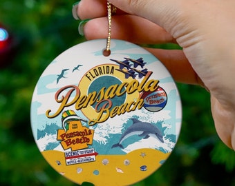 Pensacola Beach Florida - Beach Ceramic Ornament - Christmas Ornament