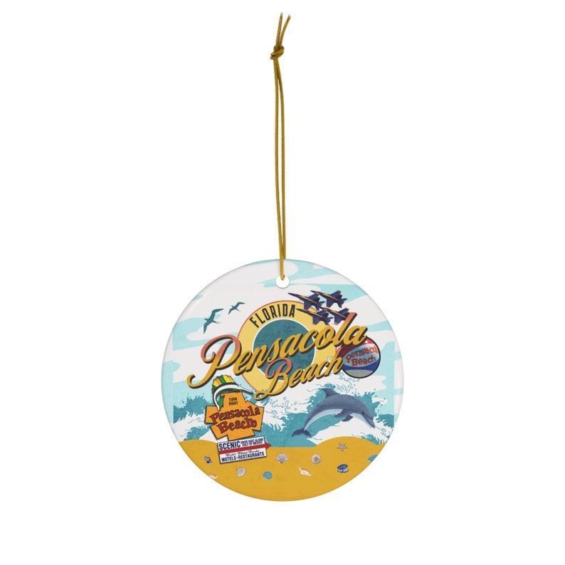Pensacola Beach Florida Beach Ceramic Ornament Christmas Etsy