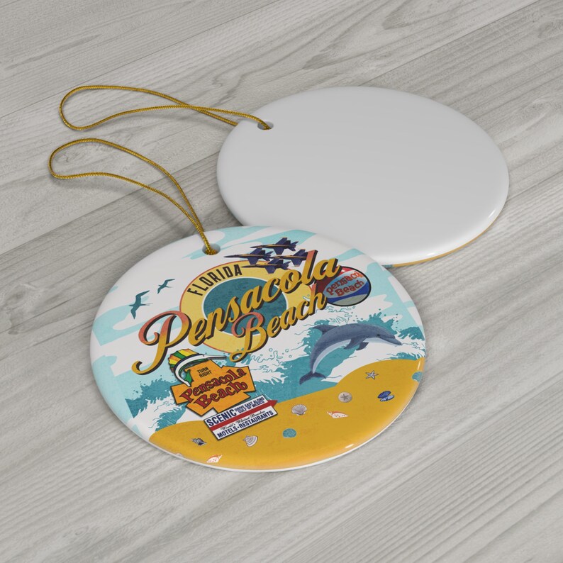 Pensacola Beach Florida Beach Ceramic Ornament Christmas Etsy