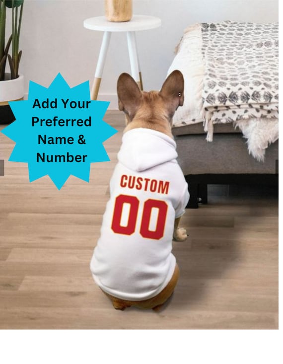 Custom Personalized SMALL BREED Pet Dog Hoodie Football Jersey Etsy