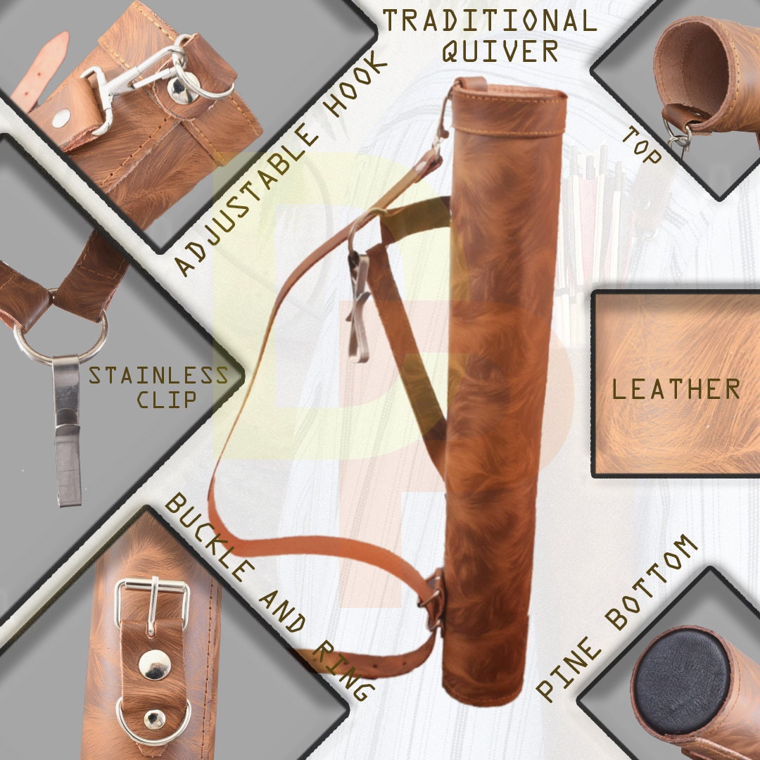 Back/side Leather Hunting Archery Quivers Arrow Quivers With Etsy