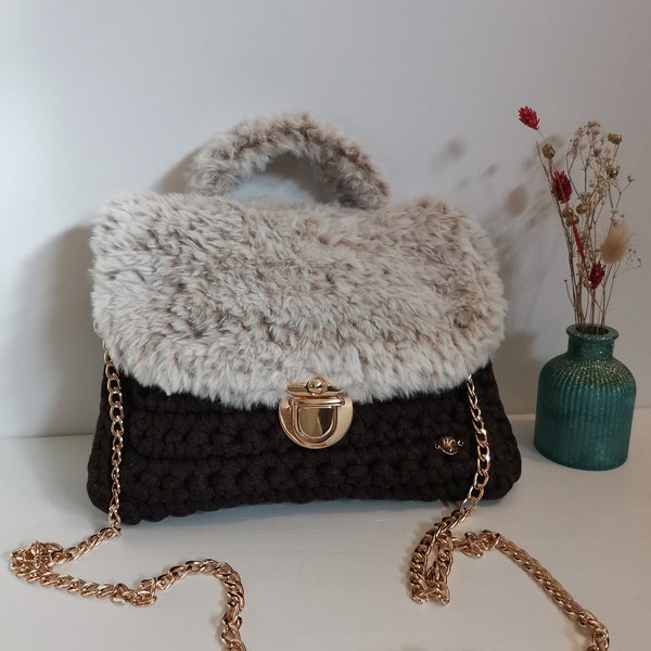 Sac moumoute beige/marron