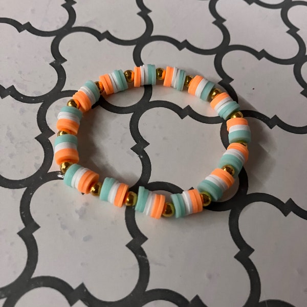 Orange Sherbert Clay Bracelet